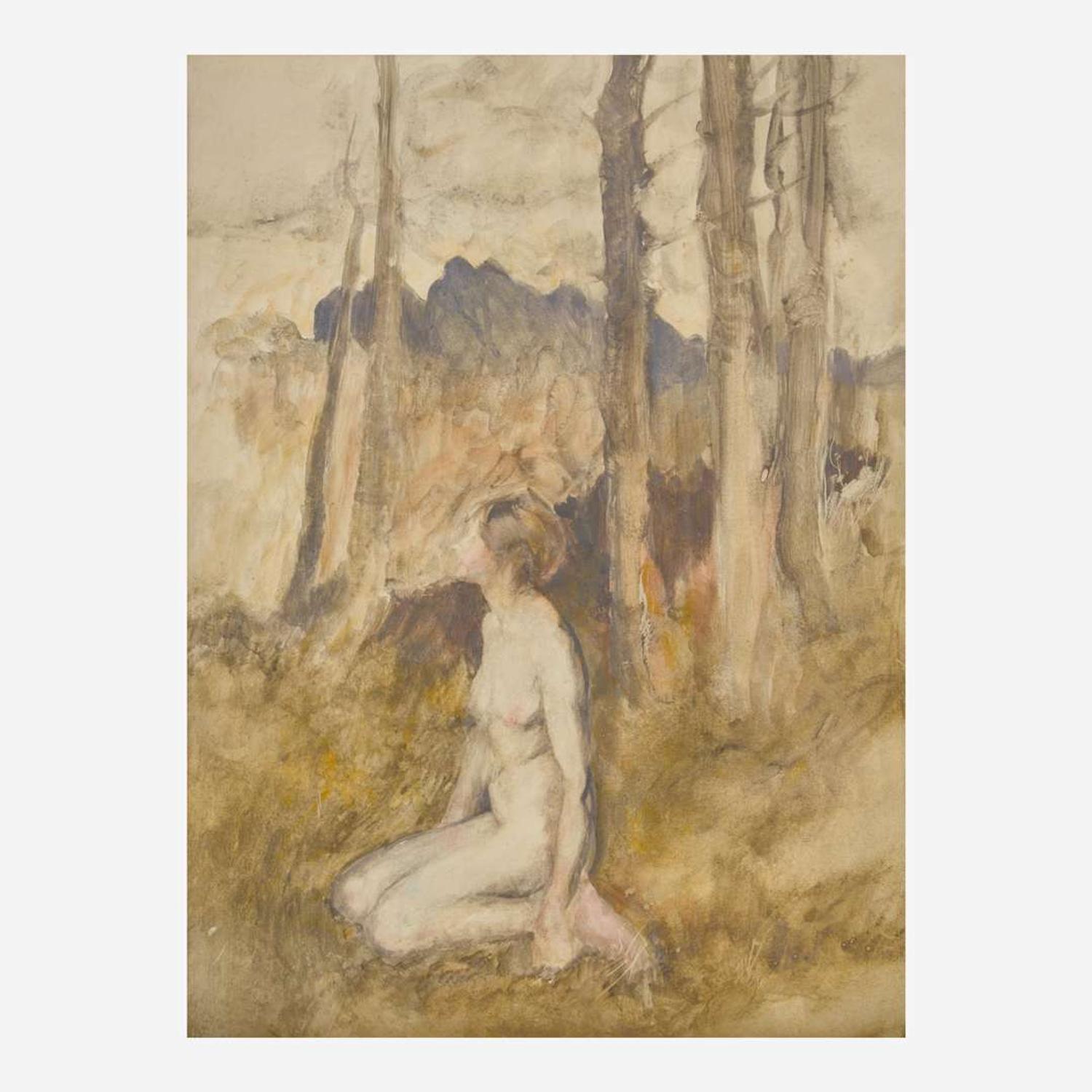 [Children's & Illustrated] [Rackham, Arthur] Female Nude in a Wooded Landscape