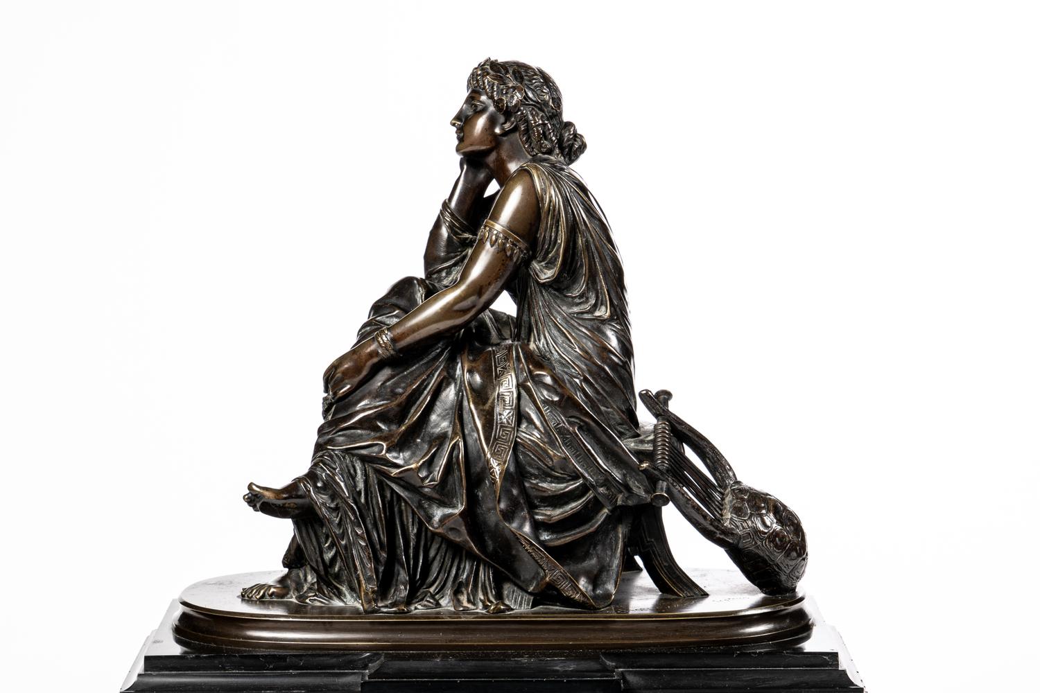 A French Bronze Mantel Clock