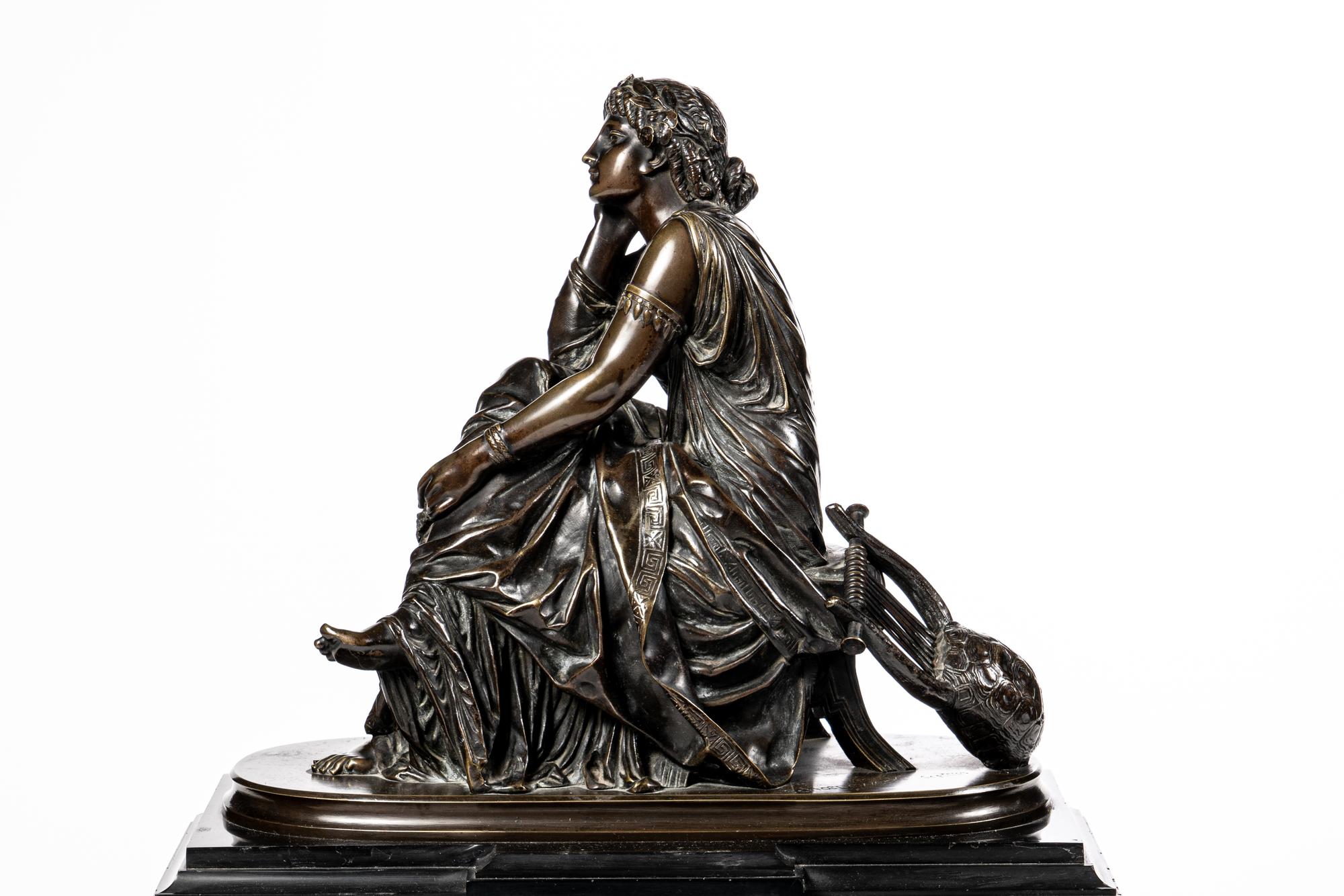 A French Bronze Mantel Clock