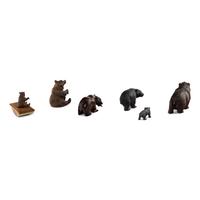 A Group of Six Black Forest Carved Bears