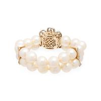 CULTURED PEARL AND DIAMOND BRACELET