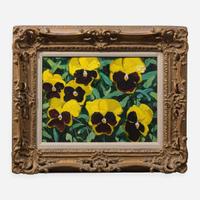 Jane Peterson (American, 1876–1965) Still Life with Yellow and Black Pansies