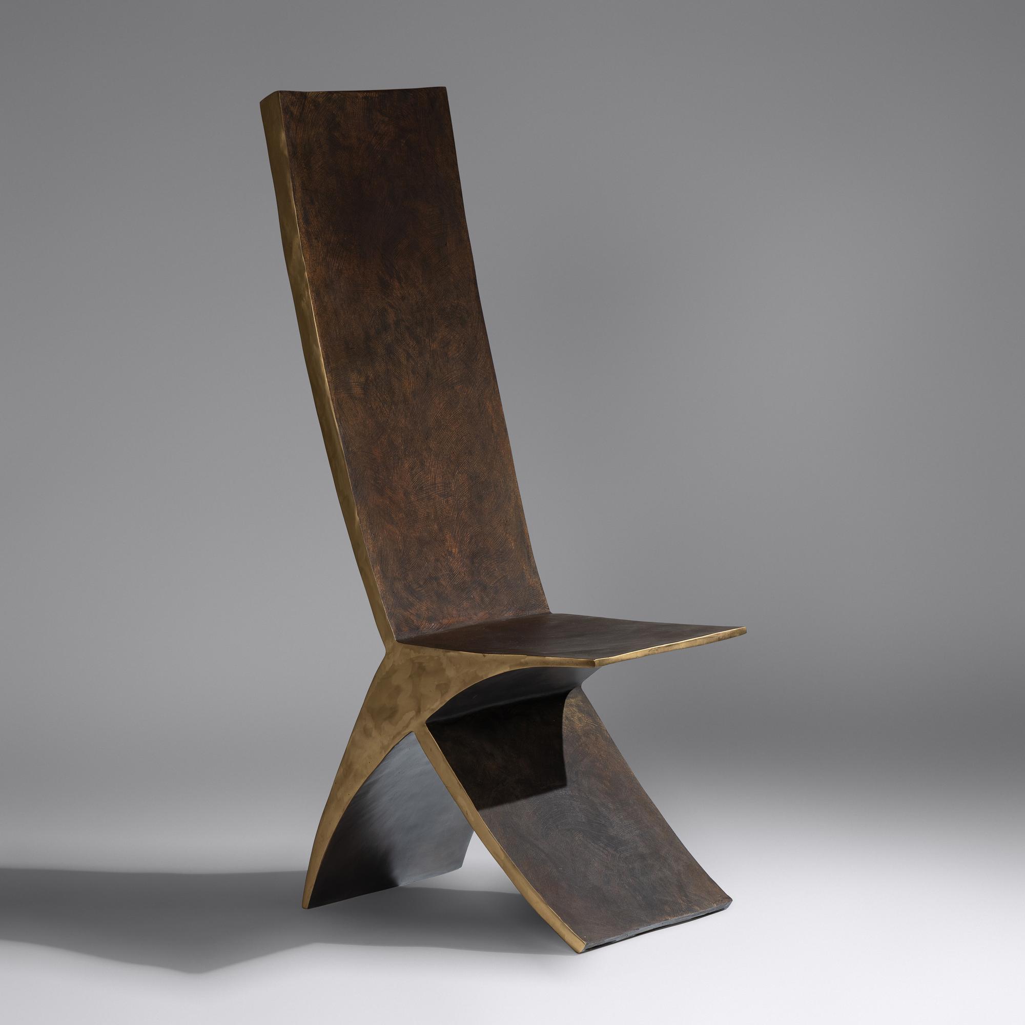 Sculptural bronze chair Veretia Vilona, USA
