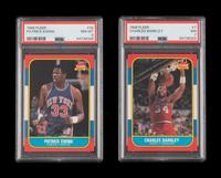 A Group of 1986 Fleer Charles Barkley and Patrick Ewing Rookie Basketball Cards