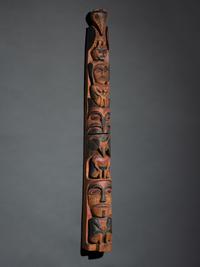 Northwest Coast Painted Model Totem Pole