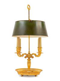 A Gilt Bronze Bouillotte Lamp