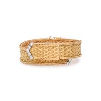 UTI WATCH CO., 18K YELLOW GOLD AND DIAMOND SURPRISE WRISTWATCH