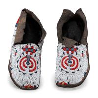 Cheyenne Youth's Moccasins AND Plains Beaded Bags