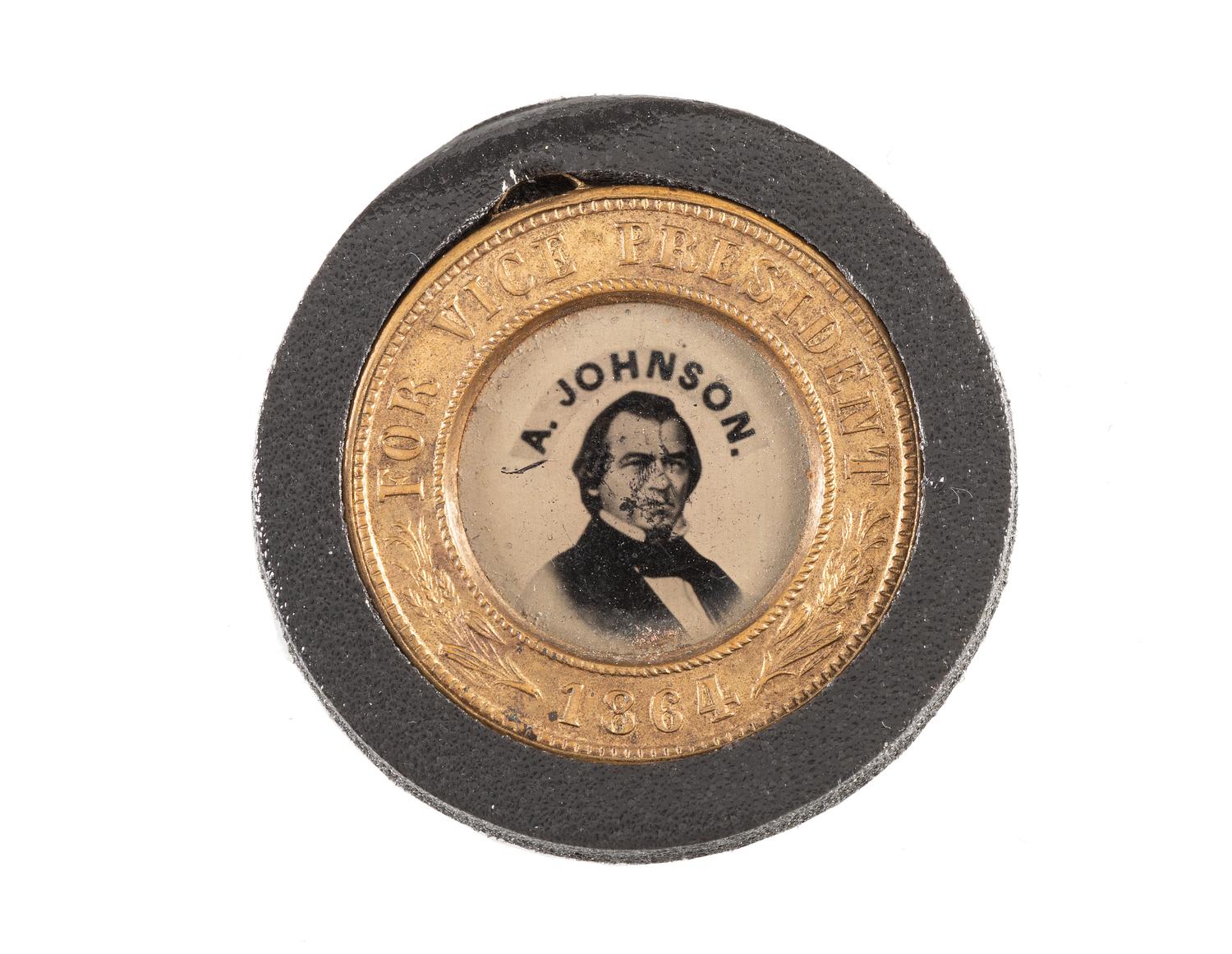 [LINCOLN, Abraham (1809-1865)]. Abraham Lincoln and Andrew Johnson campaign ferrotype. 1864.