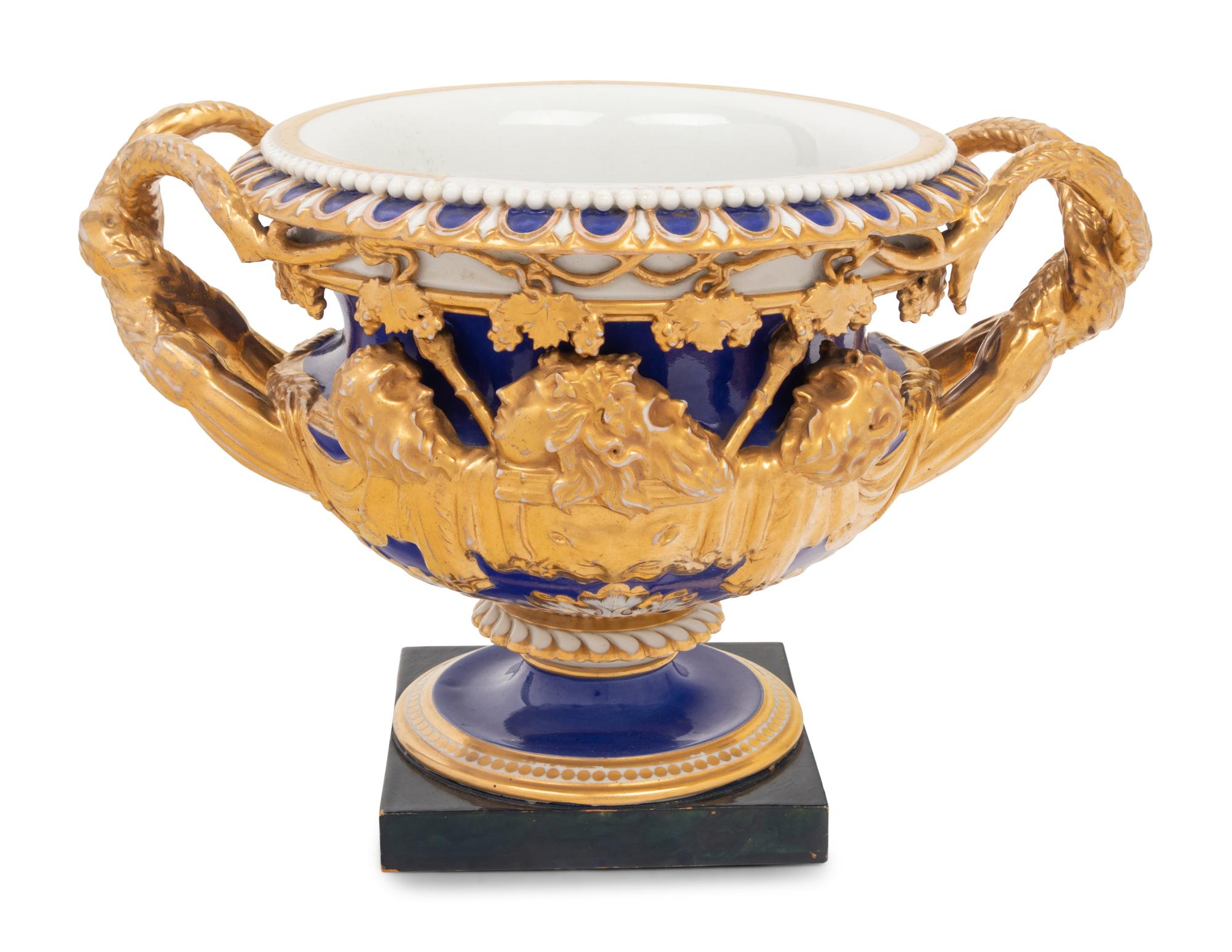 An English Porcelain Model of the Warwick Vase