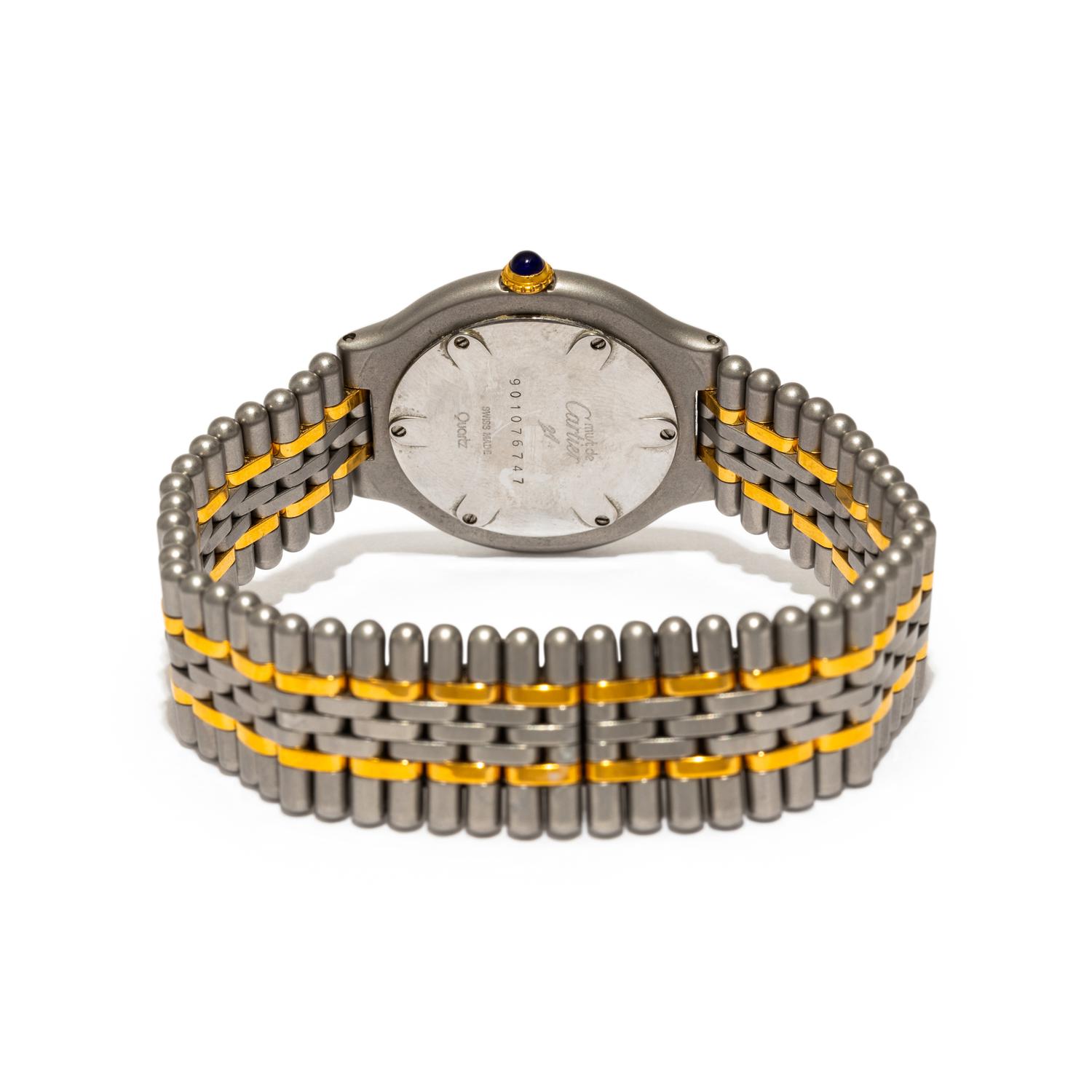 CARTIER, STAINLESS STEEL AND YELLOW GOLD 'MUST DE CARTIER 21' WATCH