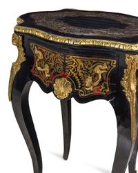 A Pair of Napoleon III Style Boulle Marquetry Tables