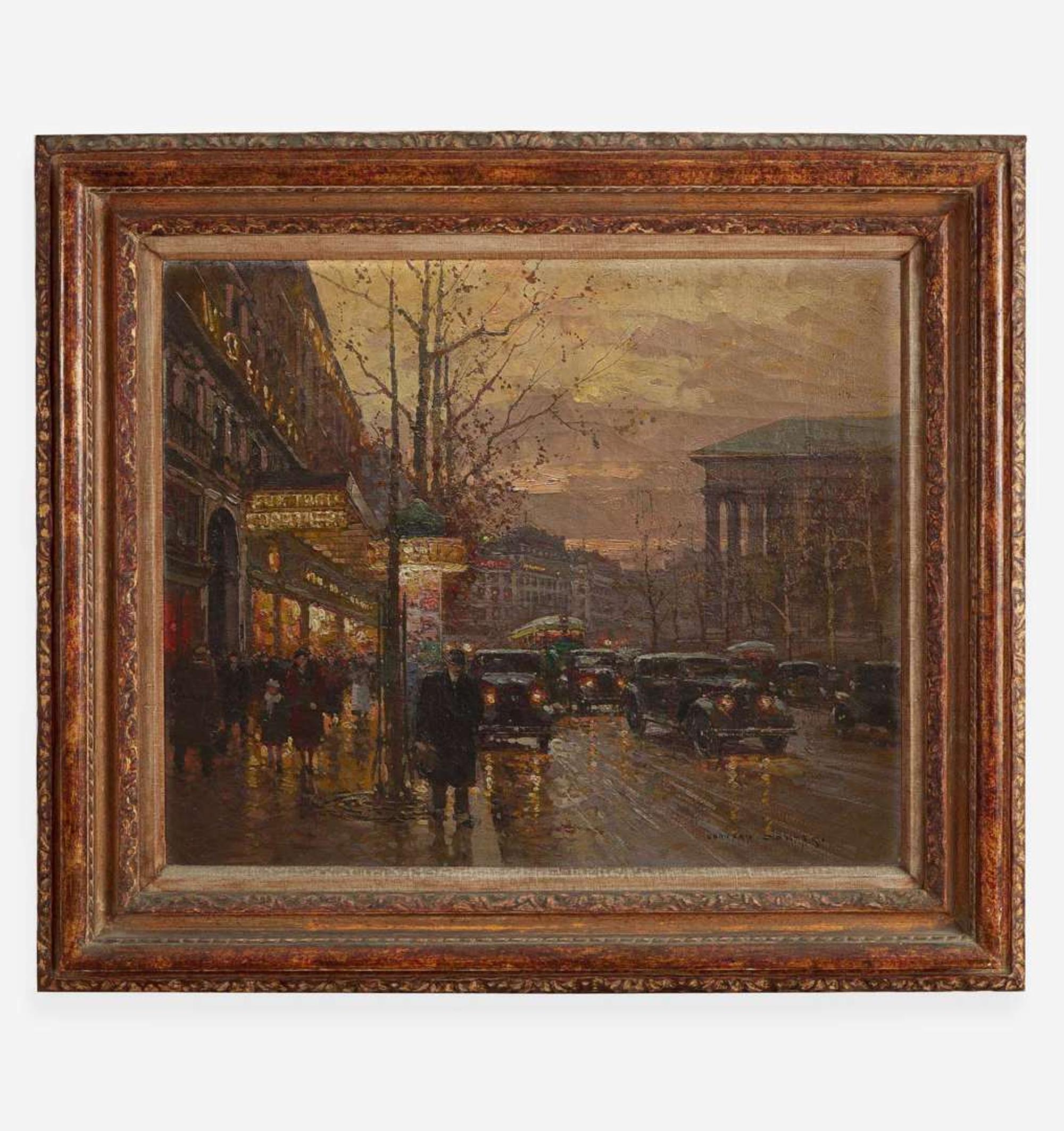 Edouard Léon Cortès (French, 1882–1969) Boulevard de la Madeleine, Aux Trois Quartiers