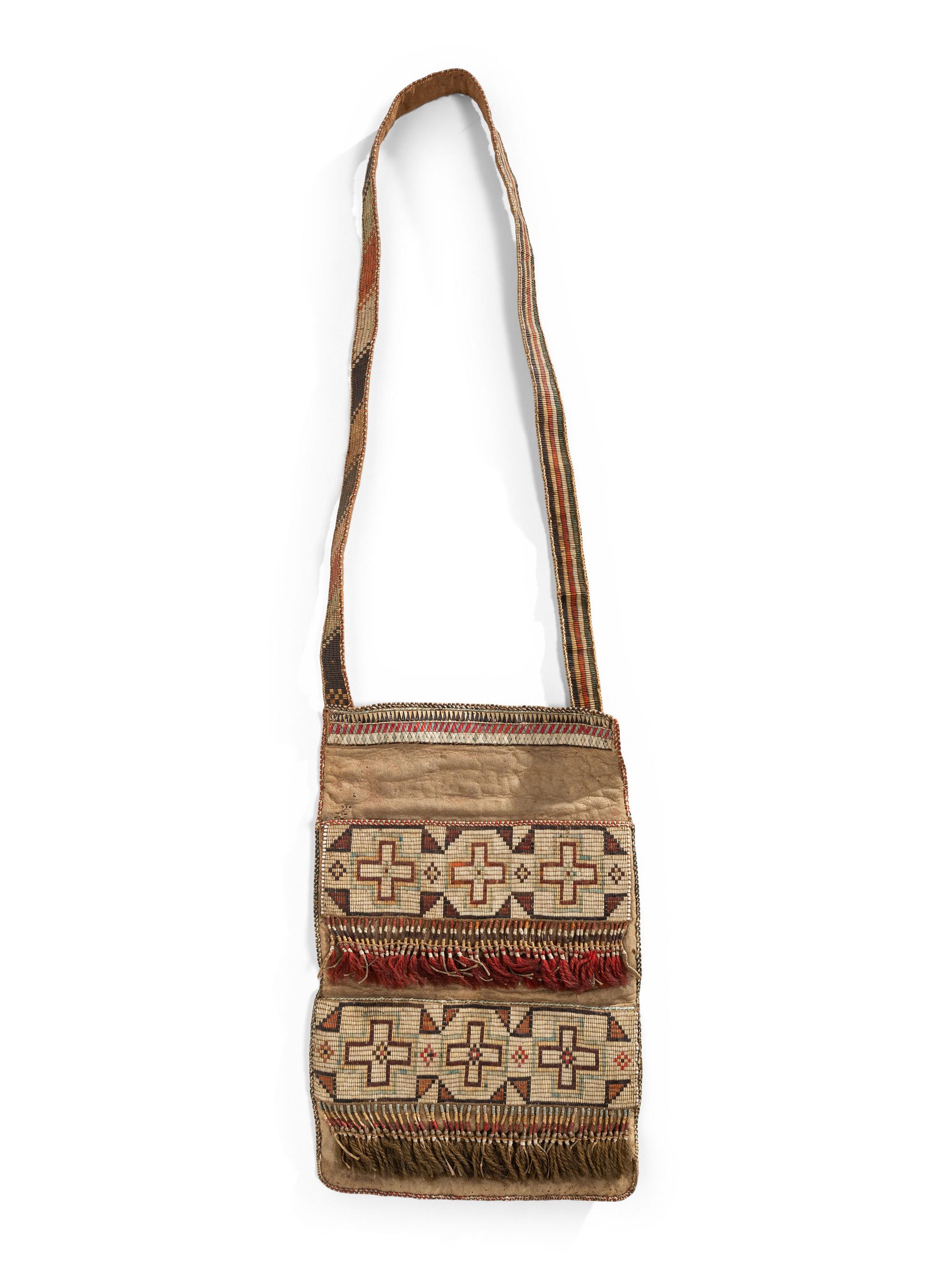 Early Cree Quilled Shoulder Bag