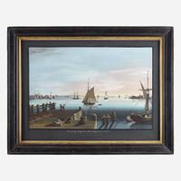 Nicolino V. Calyo (American, 1799–1884) View of New York City from Hoboken