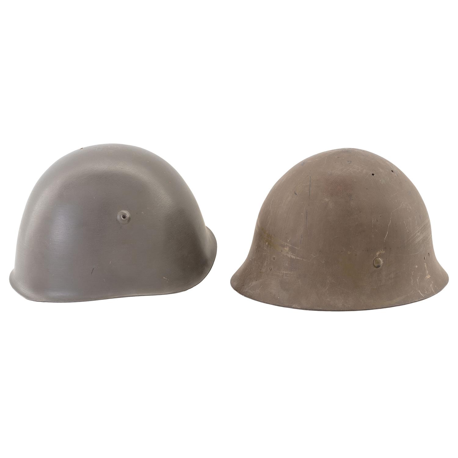 WWII Japanese Type 90 and Italian M33 Helmets