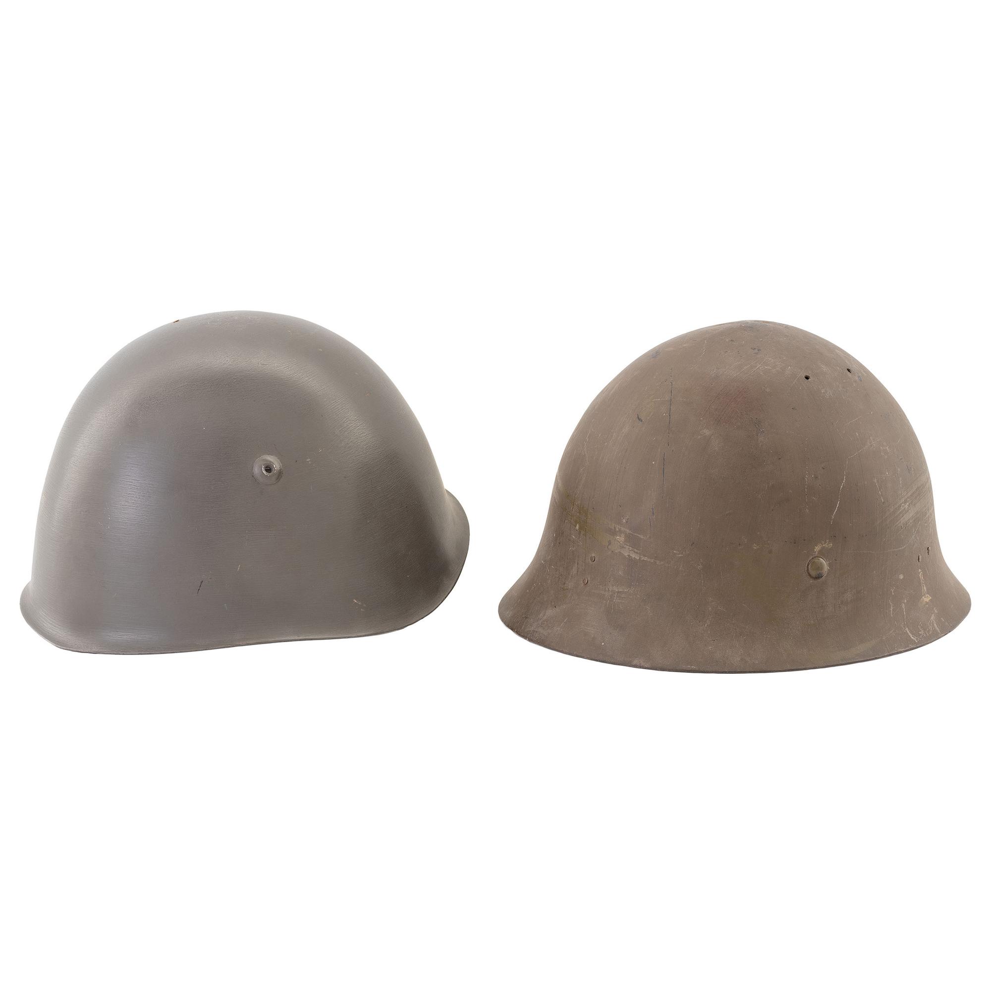 WWII Japanese Type 90 and Italian M33 Helmets