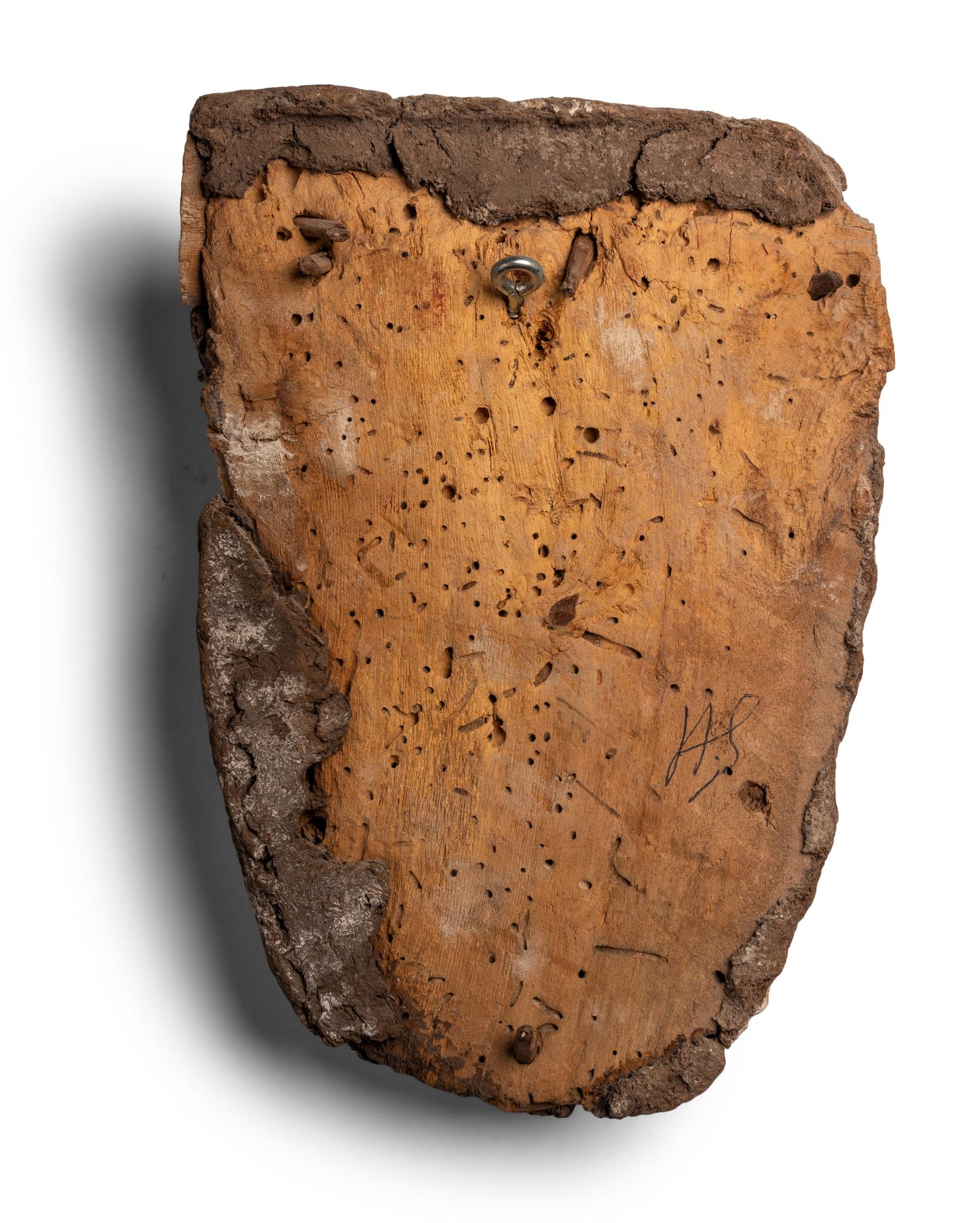 An Egyptian Painted Wood Mummy Mask