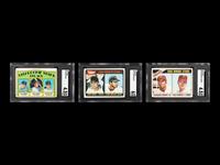 A Group of 12 Hall of Fame Rookie Baseball Cards (Carlton Fisk, Steve Carlton, Ozzie Smith, Andre Dawson, Paul Moiltor / Alan Trammell, Jack Morris, George Brett, Fergie Jenkins, Jim Catfish Hunter),