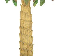 A Pair of Carved and Painted Palm Tree-Form Console Tables
