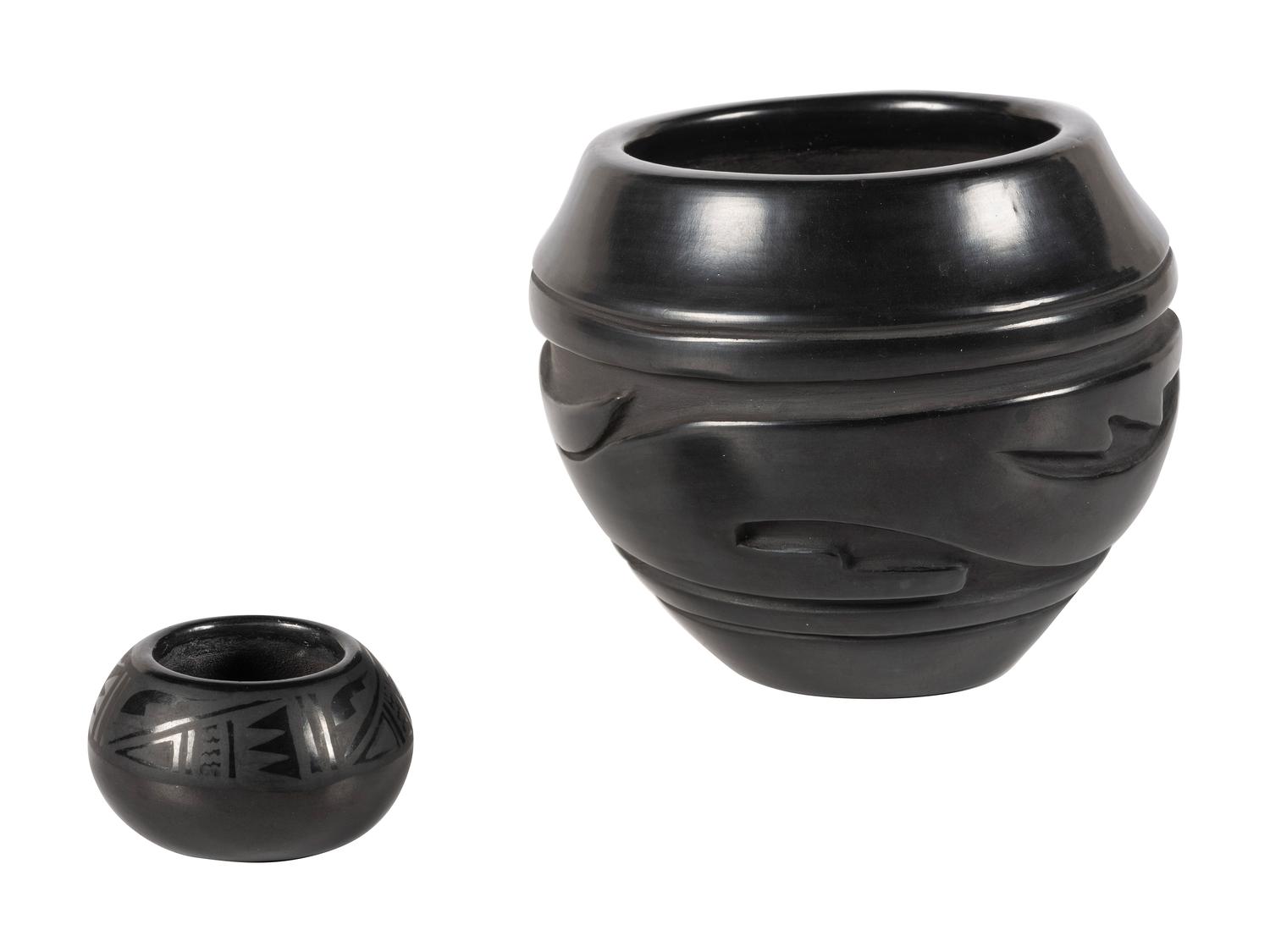 Blackware Pottery Jars