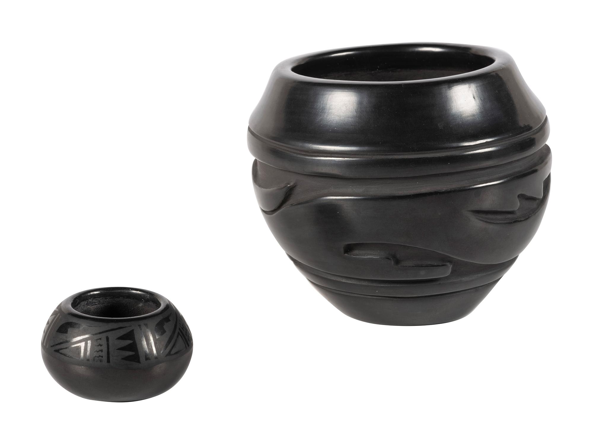Blackware Pottery Jars