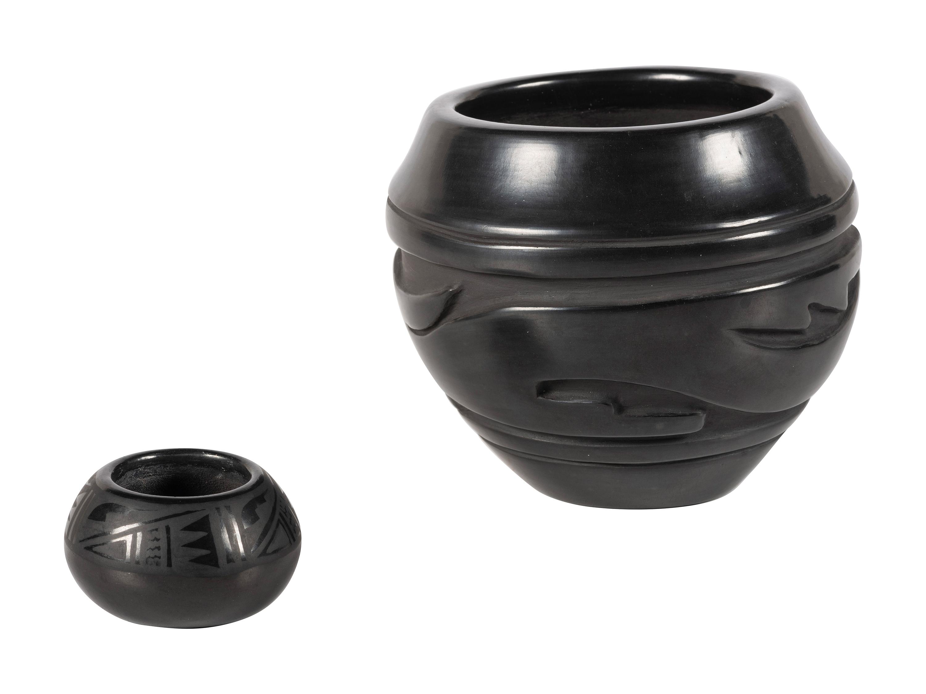 Blackware Pottery Jars