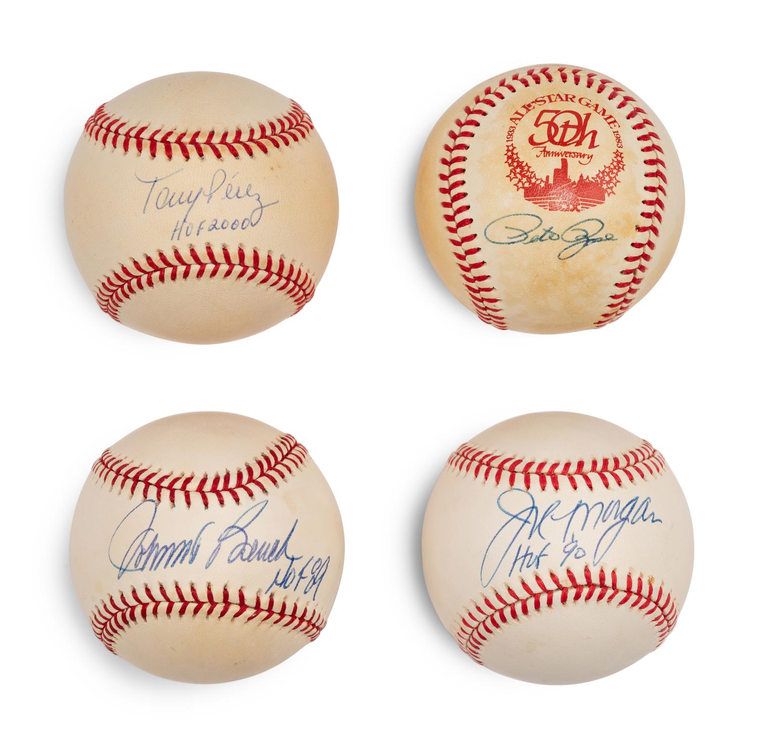 A Group of Cincinnati Reds Big Red Machine Signed Autograph Baseballs
