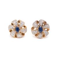 SAPPHIRE AND DIAMOND EARRINGS