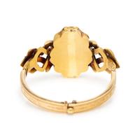 YELLOW GOLD AND ENAMEL BANGLE BRACELET