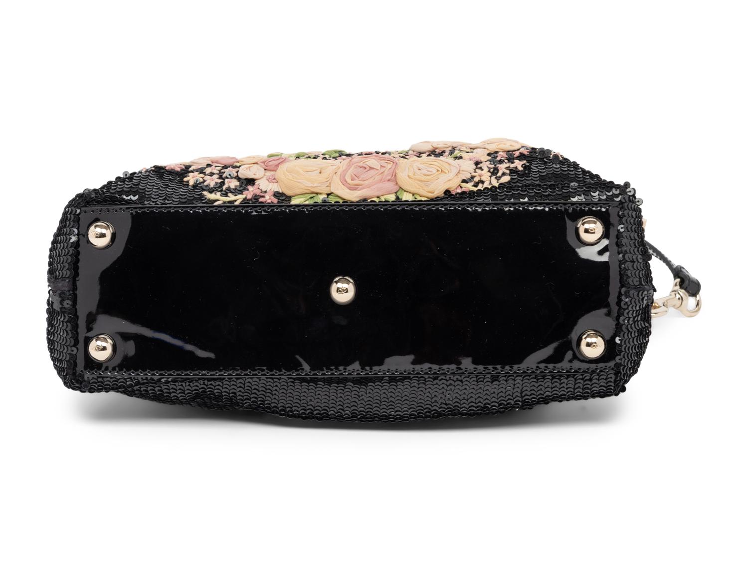 Valentino Sequin and Floral Embroidered Bag