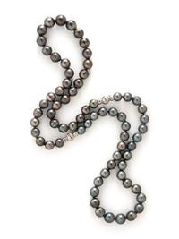 TWO CULTURED TAHITIAN PEARL NECKLACES