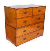 A British Colonial Camphorwood Two-part Campaign Chest — MID 19TH CENTURY