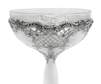 A Set of Six American Silver Wine Stems
