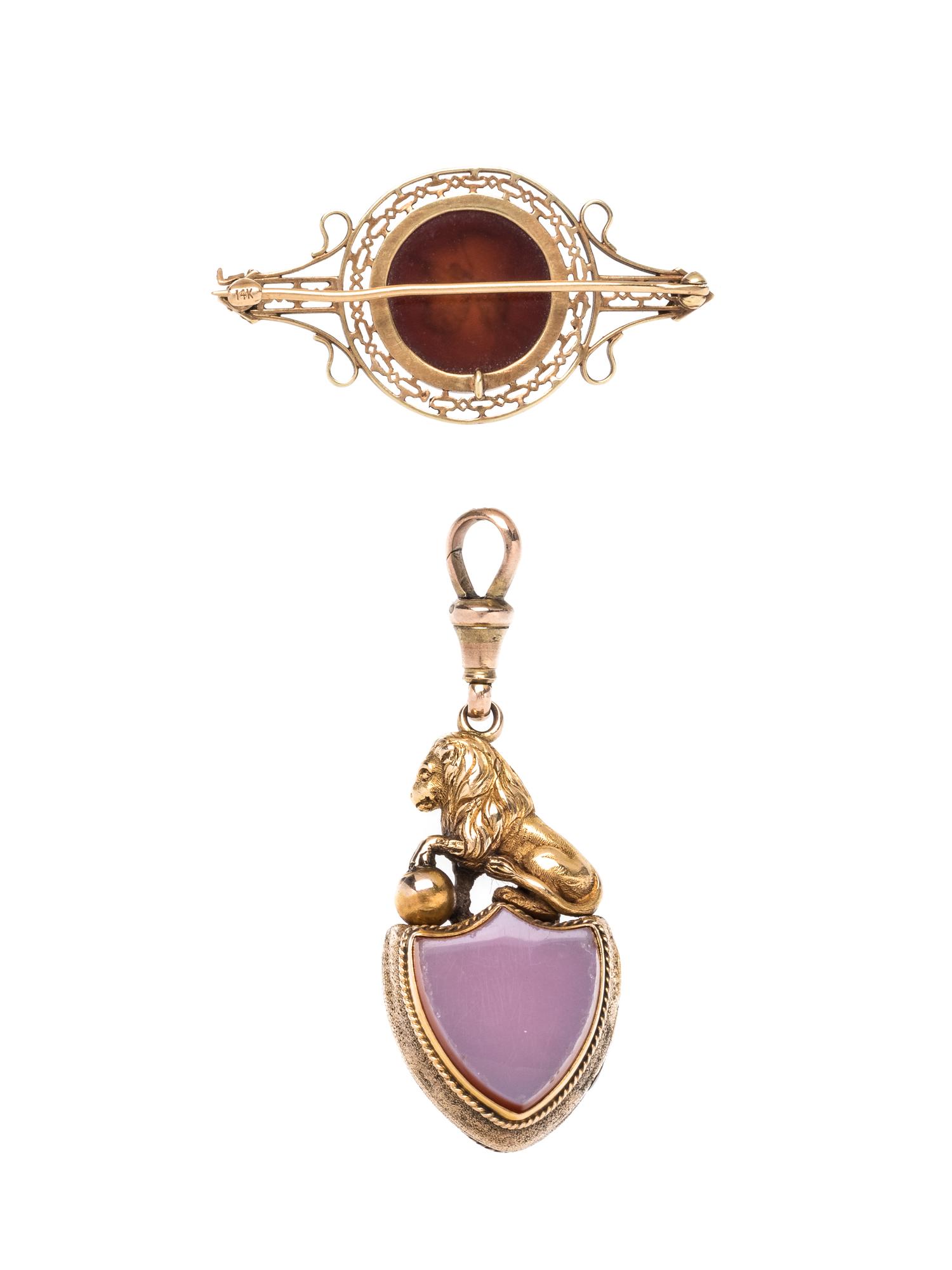 COLLECTION OF VICTORIAN HARDSTONE JEWELRY