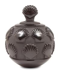 Lidded Blackware Pottery Jar