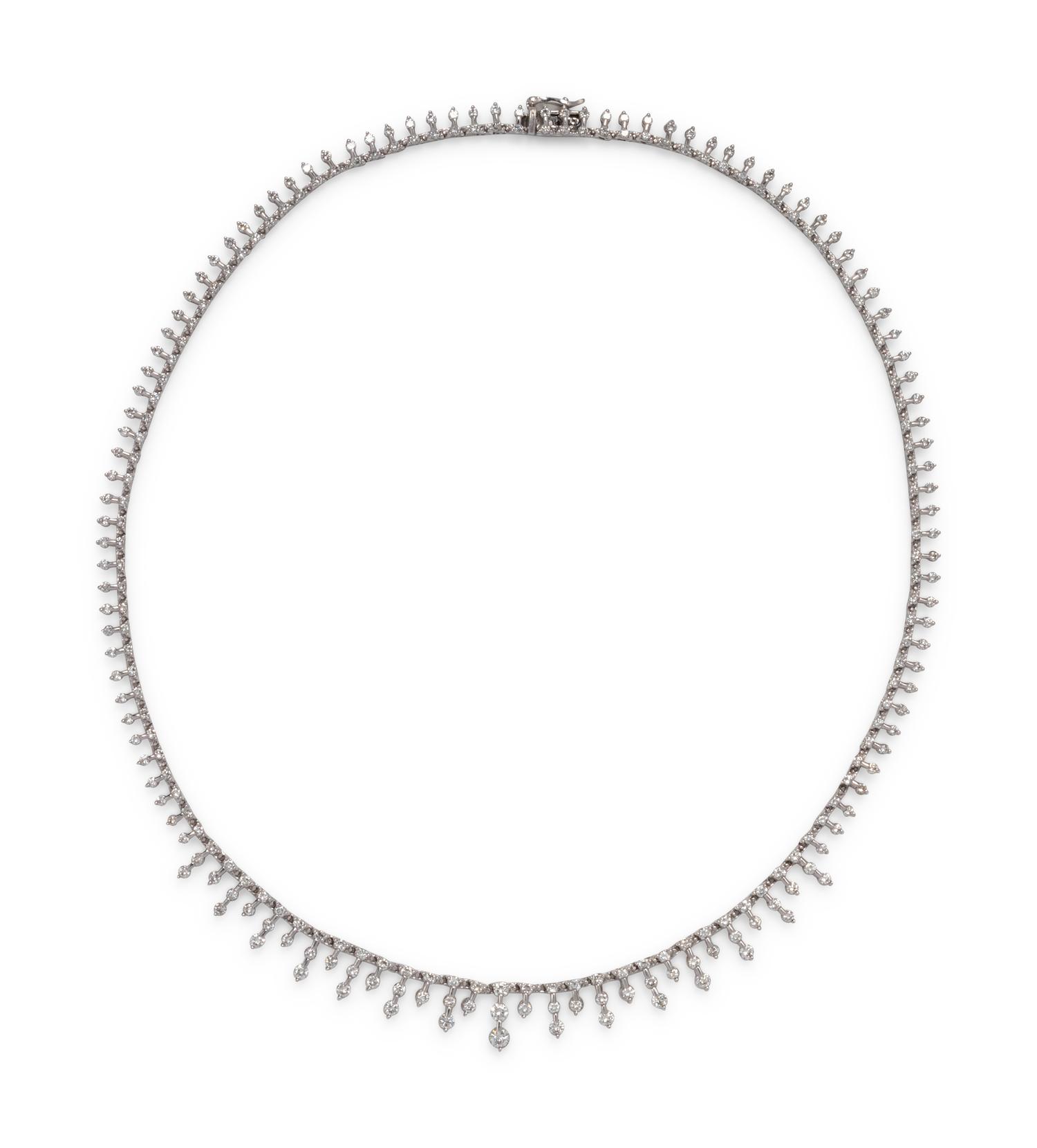 SOPHIA D., DIAMOND FRINGE NECKLACE