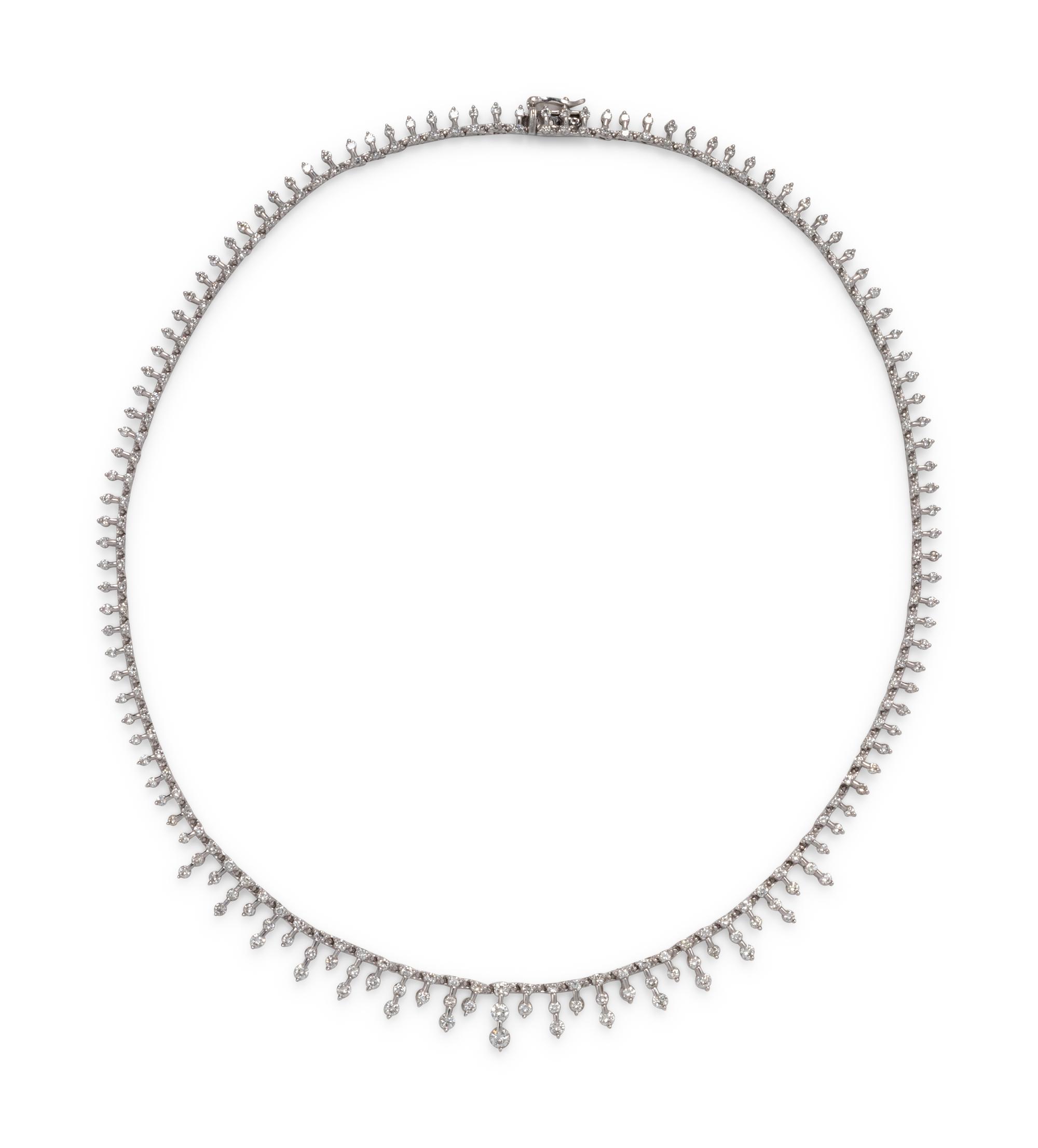 SOPHIA D., DIAMOND FRINGE NECKLACE