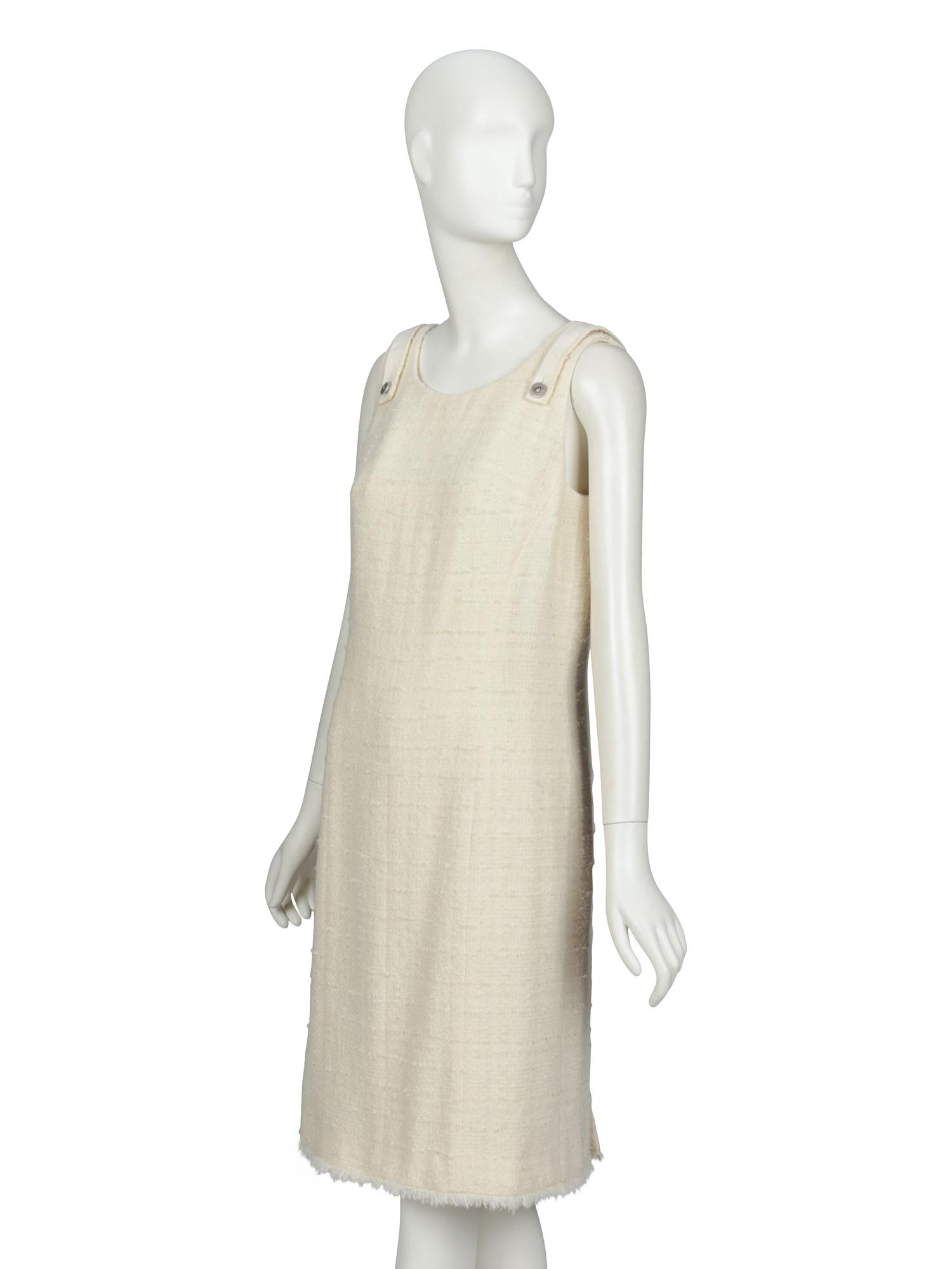 CHANEL, SLEEVELESS TWEED DRESS