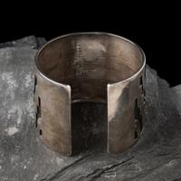 Steven Sockyma (Hopi, 20th century) — Silver Overlay Cuff Bracelet