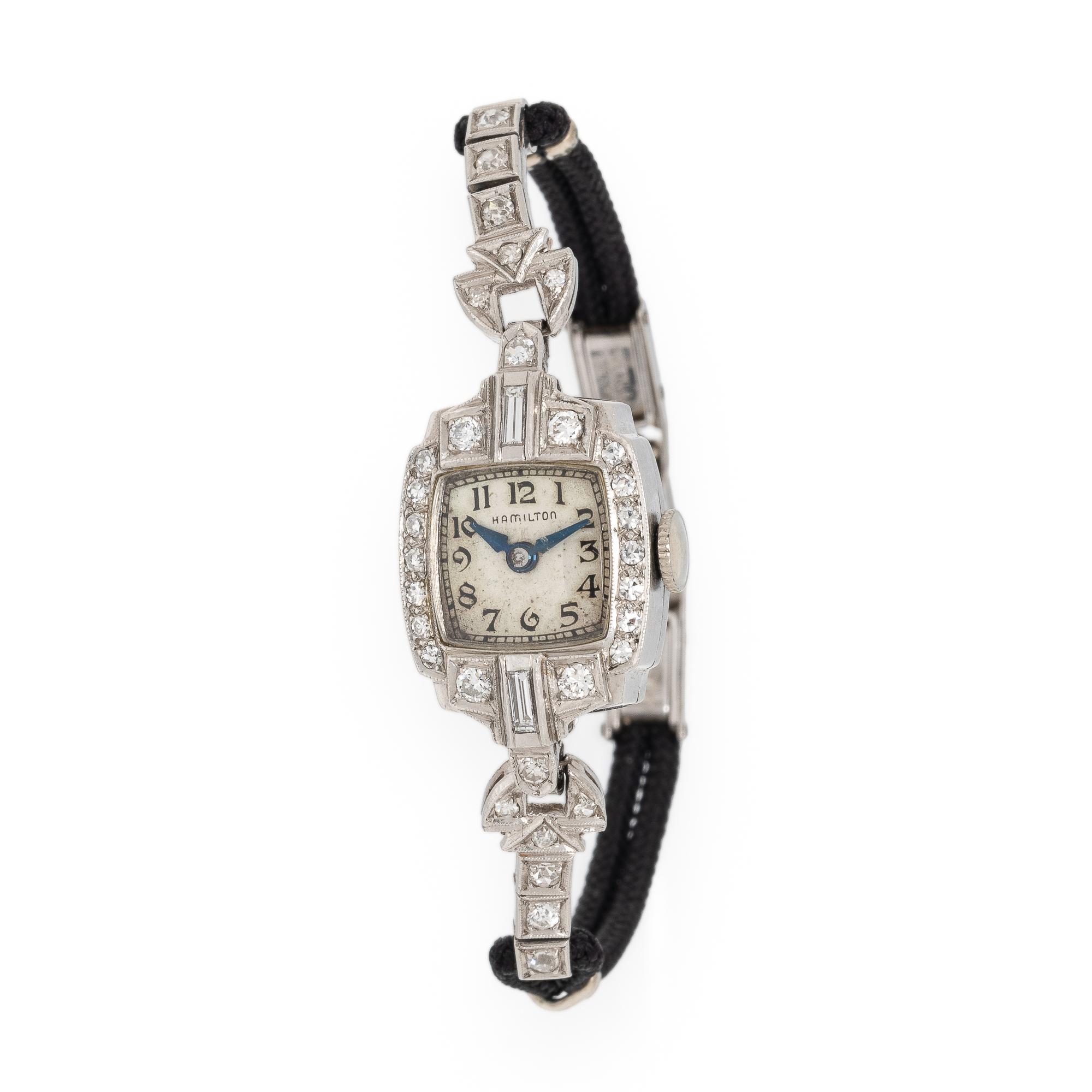 Hamilton, Diamond and Platinum Watch