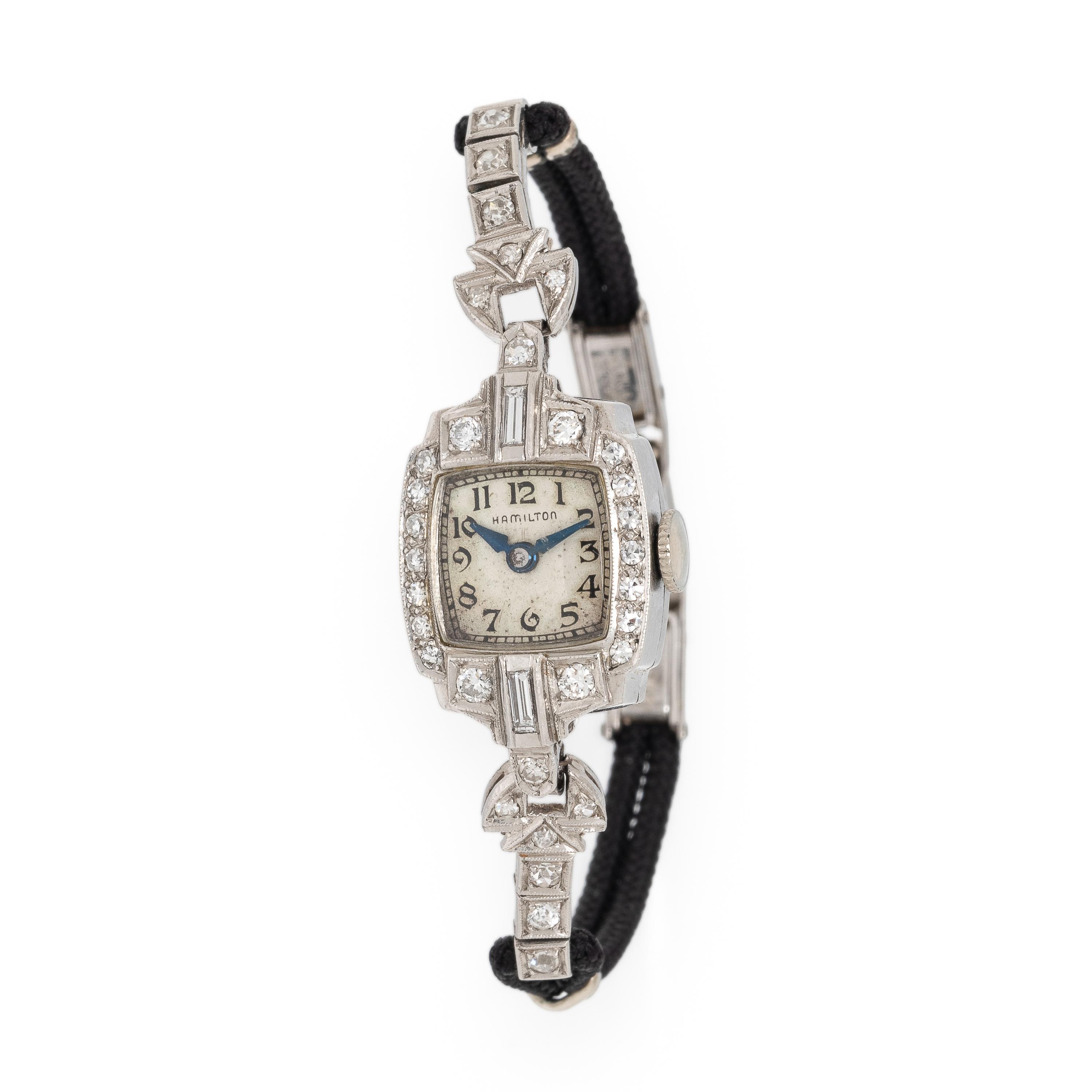 Hamilton, Diamond and Platinum Watch