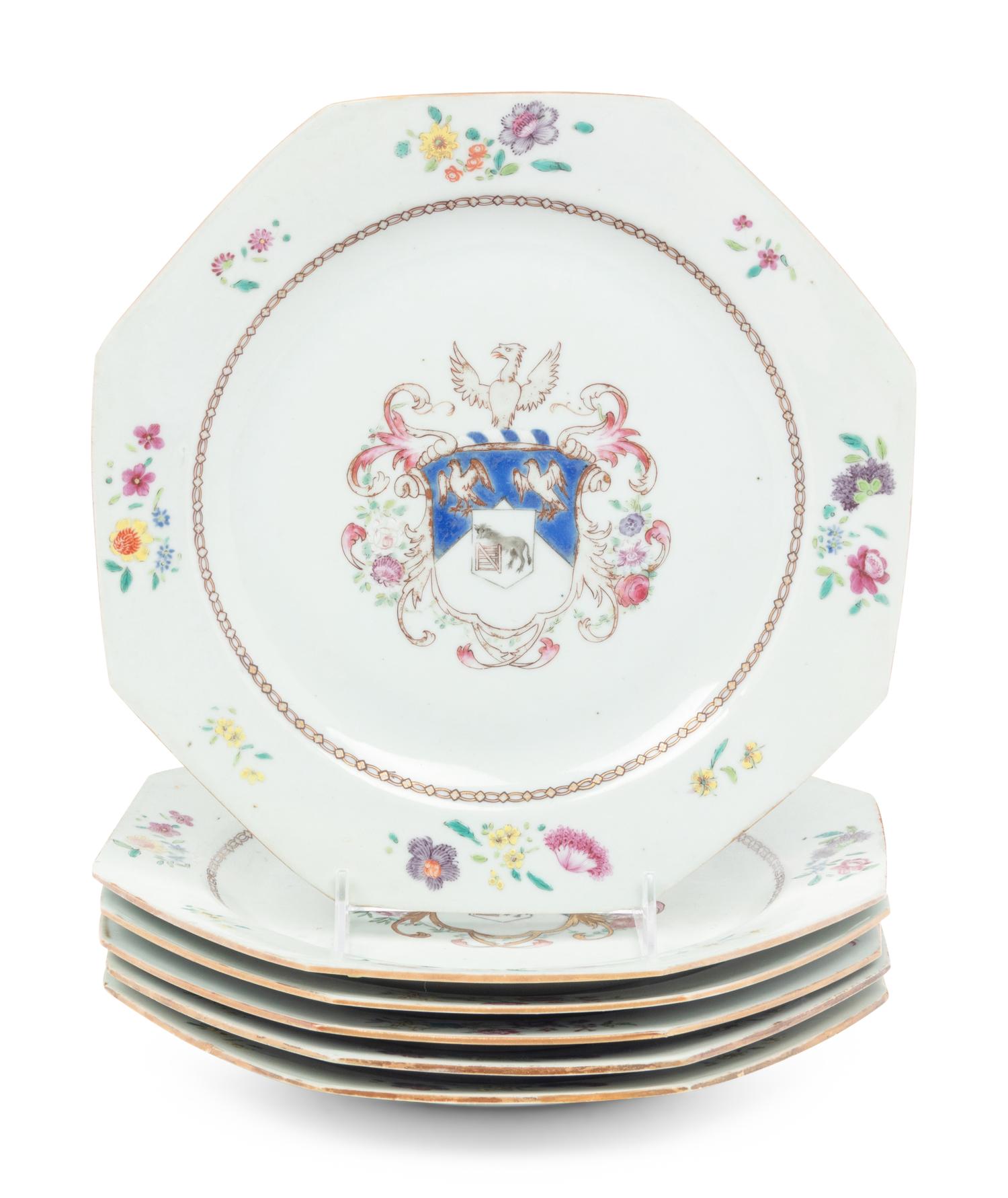 A Group of Chinese Export Armorial Porcelain with the Arms of Stephens