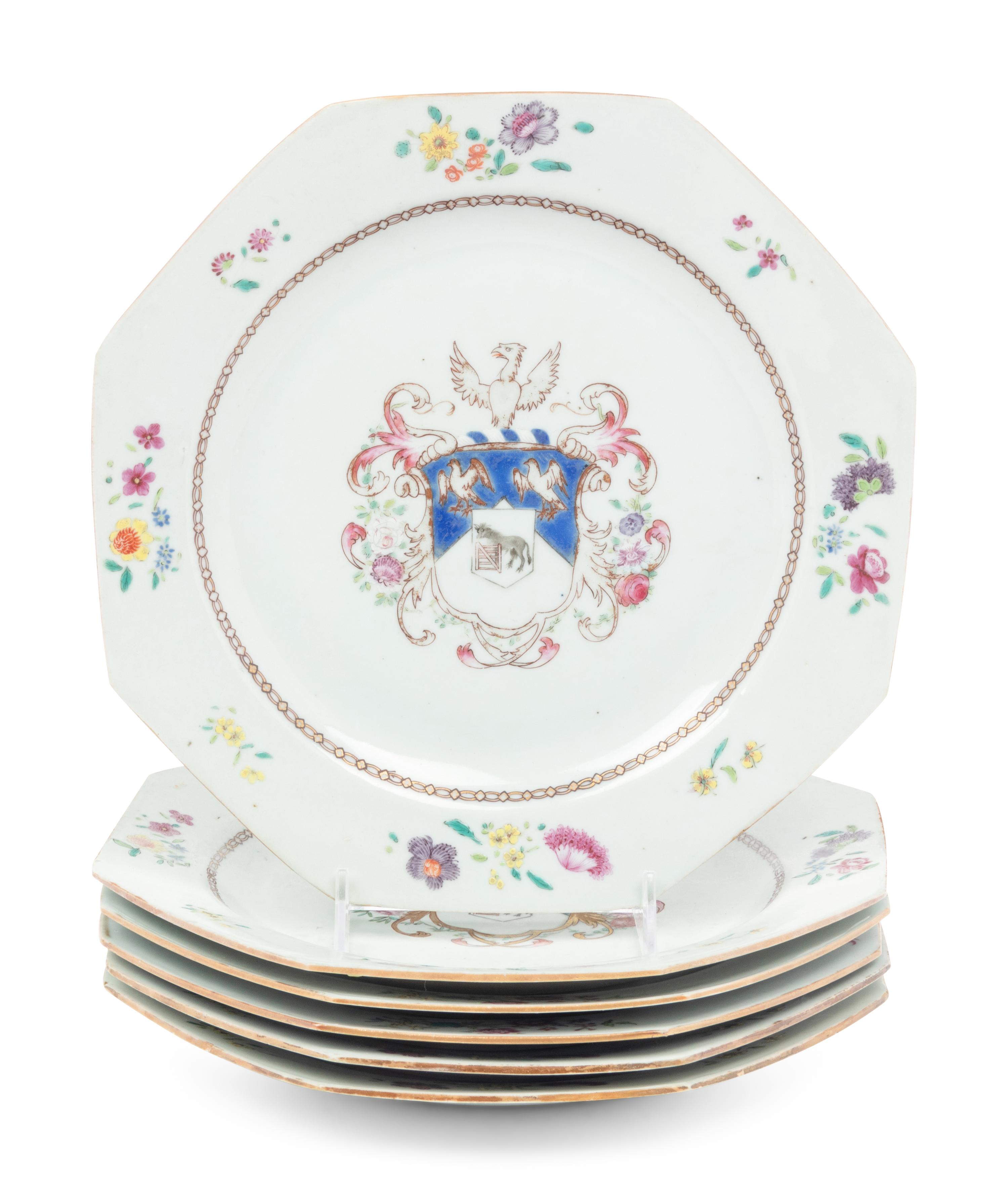 A Group of Chinese Export Armorial Porcelain with the Arms of Stephens