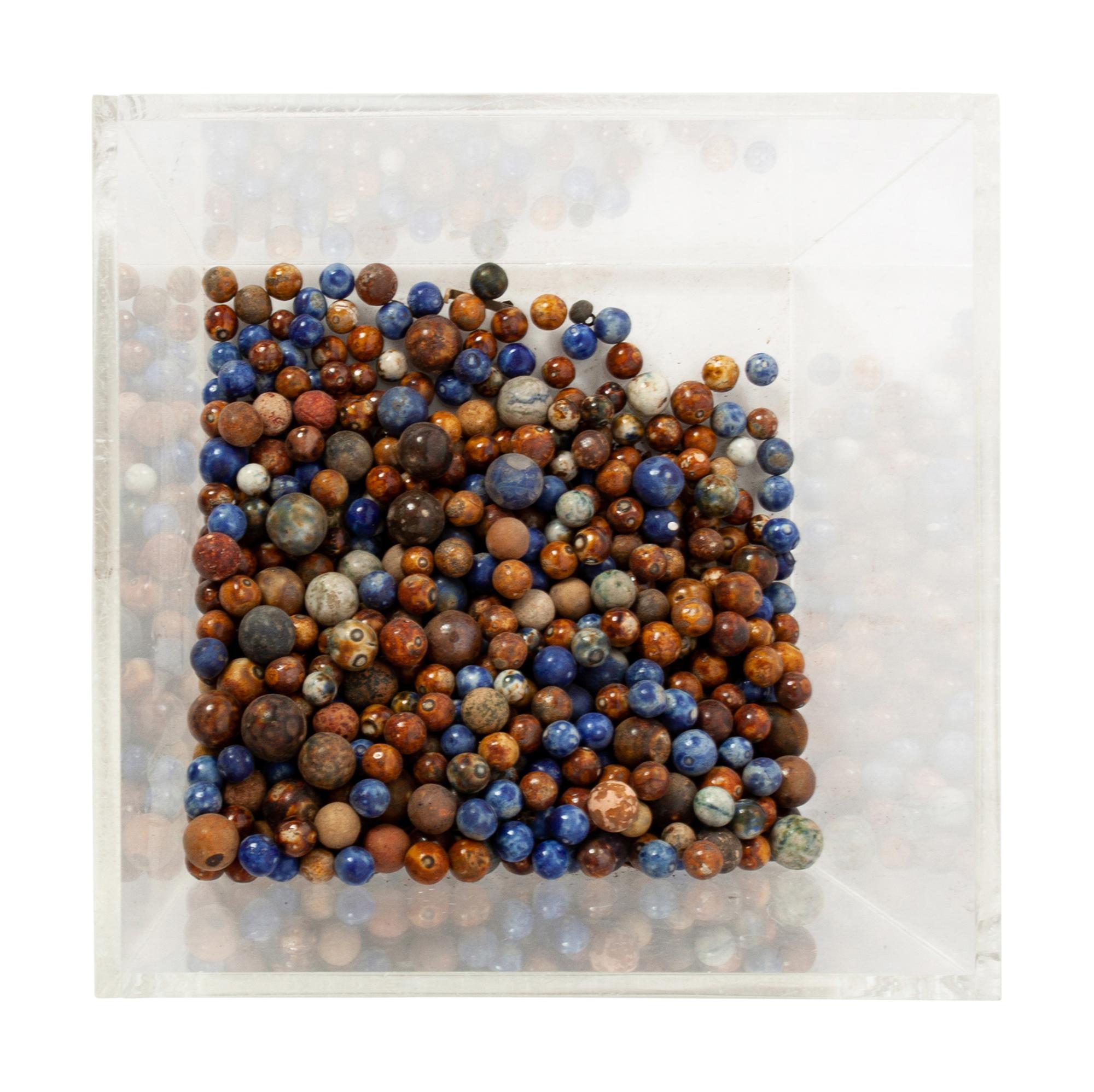An Early Collection of Glass and Clay Marbles