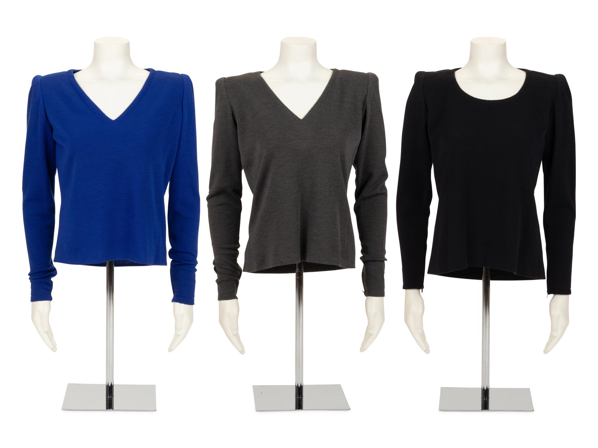 Three Givenchy Haute Couture Knit Tops, 1980-90s