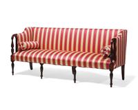A Federal Carved And Inlaid Mahogany Sofa