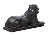 A Continental Bronze Figure of a Recumbent Lion