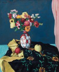 Warren Brandt, (American, 1918-2002), Still Life on Black Robe, 1979