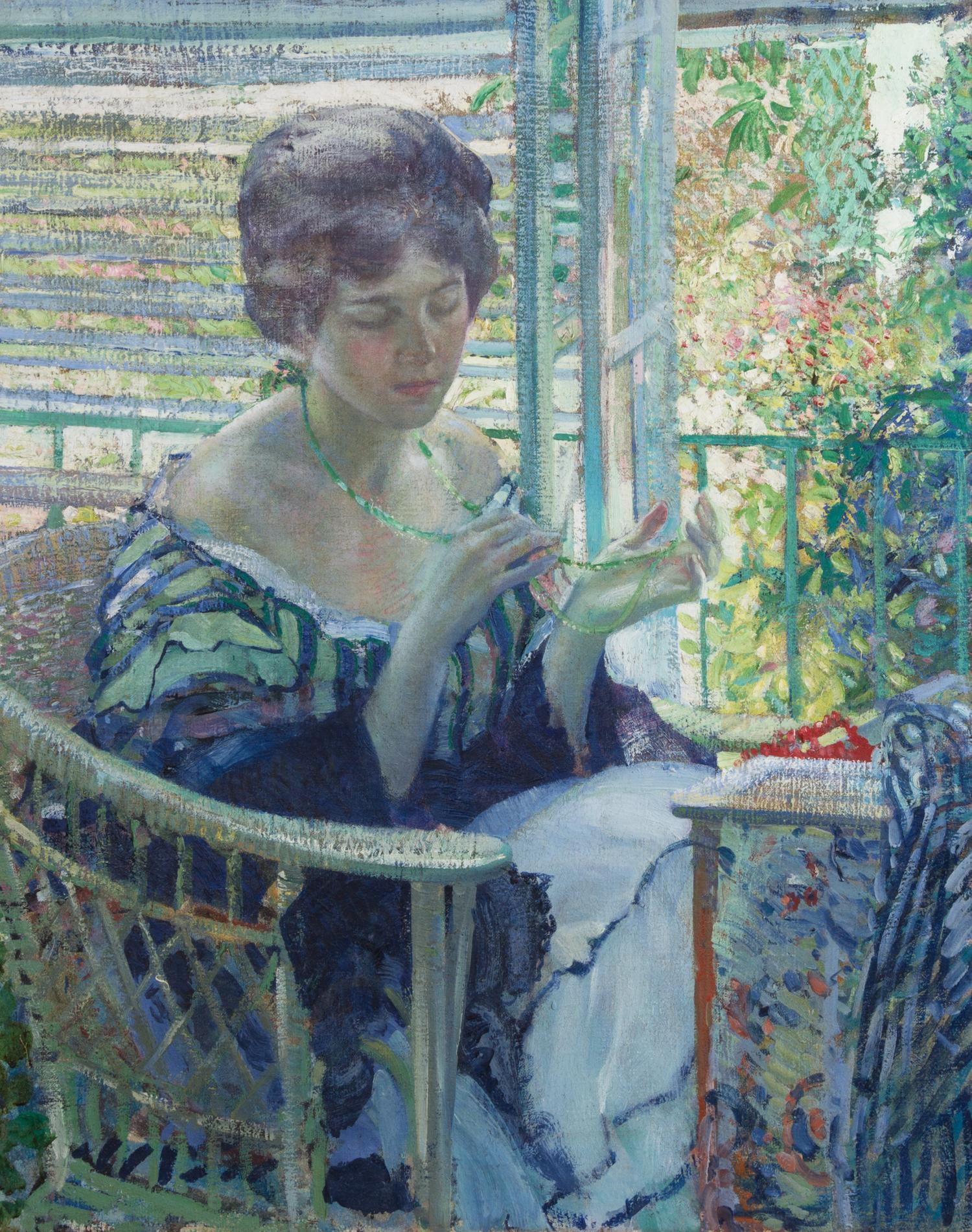 Richard Edward Miller, (American, 1875-1943), The Necklace (La Femme au Collier), c. 1913